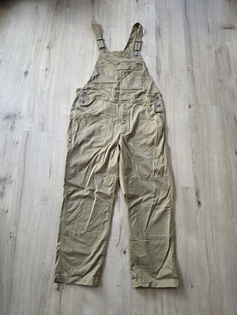 Duluth Trading 40 Grit Bib Overall Men's Size L Khaki
